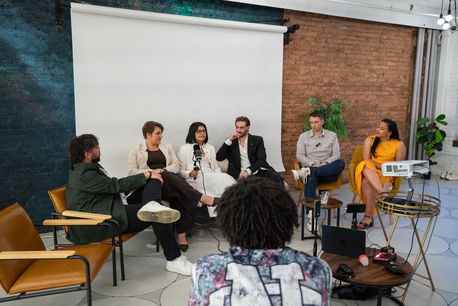 Patrick Neiler on the Impact Room panel, mid-discussion with fellow speakers at New York Tech Week 2026